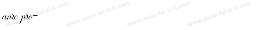 anro pro字体转换